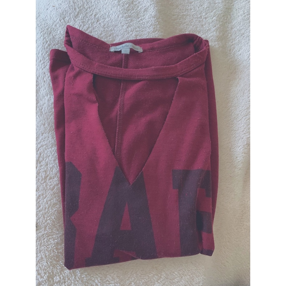 Charlotte Russe Choker Cutout Shirt